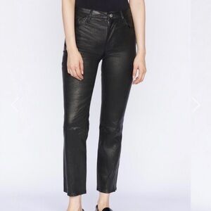 Frame Le High Straight Lamb Leather Pants Size 29